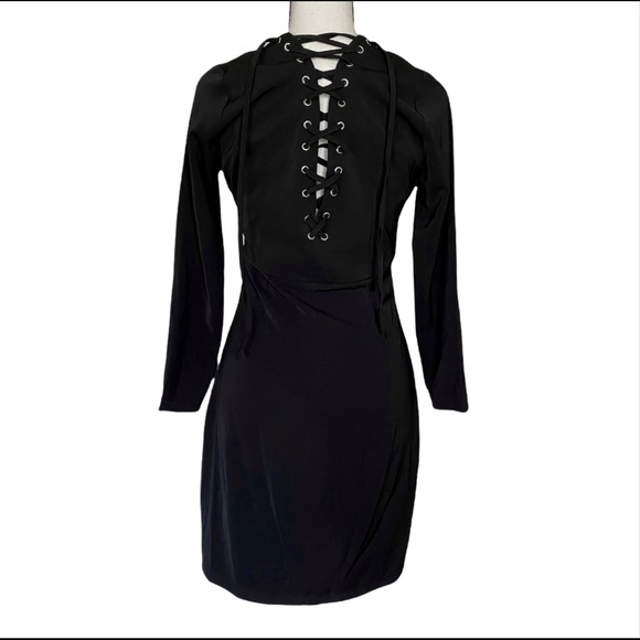 Capulet Revolve Lace Up Bodycon Dress in Black - Picture 6 of 12